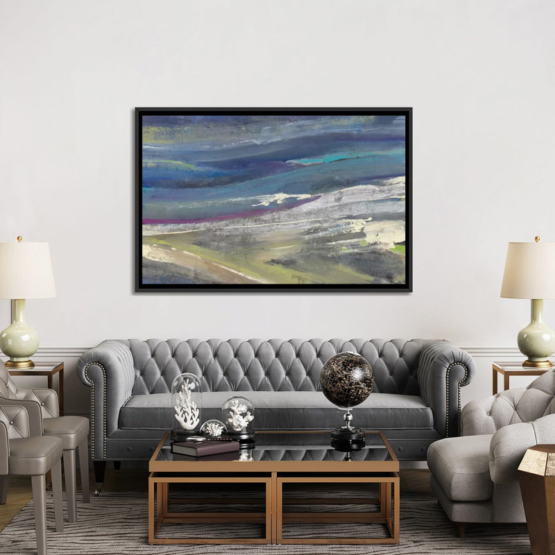 Highlands, reproduction d'art sur toile tendue, H 40 po x l 60 po x P 1,5 po, Toile avec cadre noir, Pas de tapis