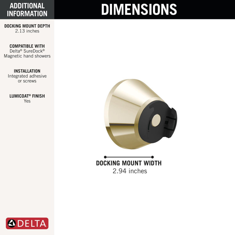SureDock Magnetic Docking Mount, Lumicoat® Polished Nickel