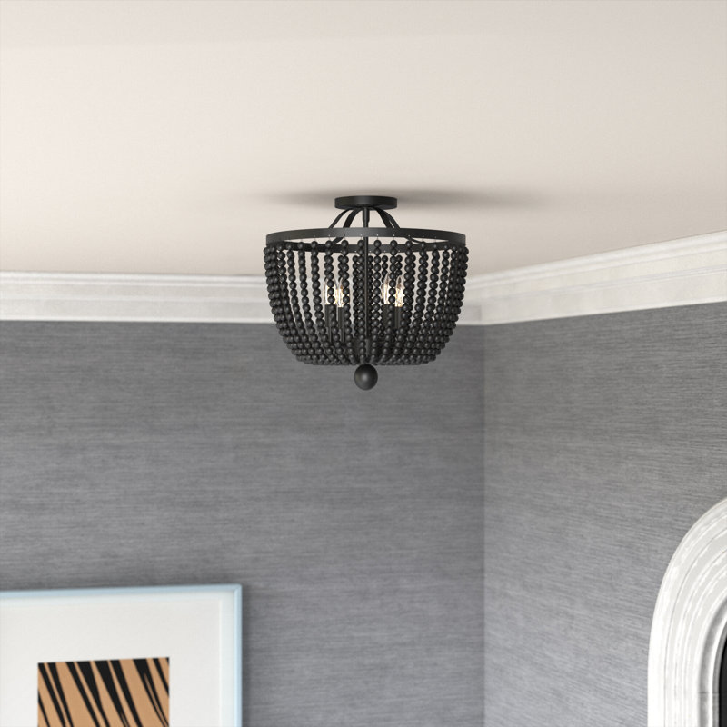 Conway Semi Flush Mount, Matte Black