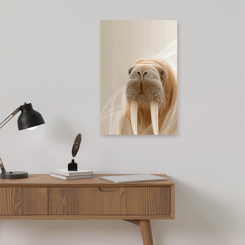 Art mural animal doux et naturel arctique, 18" H x 12" W