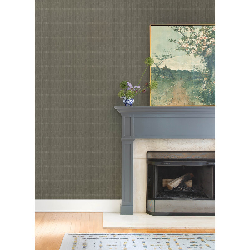 Somerset Stone Abstract Stripe Wallpaper, Gray