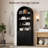 6-Tier Farmhouse Arched Bookcase With Doors And Open Display Shelves – Black-623929753