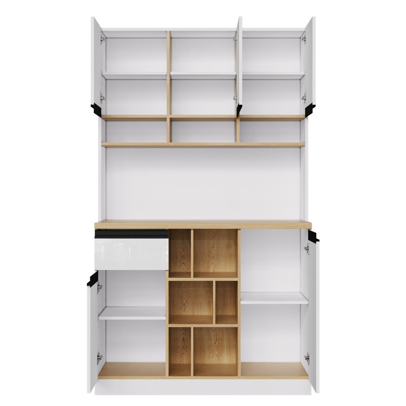 185cm Kitchen Pantry, White