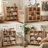 Pine Wood 8-Compartment Storage Cabinet 44"L x 44"H - Modern Fixed Shelf Organizer for Books Toys Home D茅cor - Versatile Wooden Bookcase for Home Office