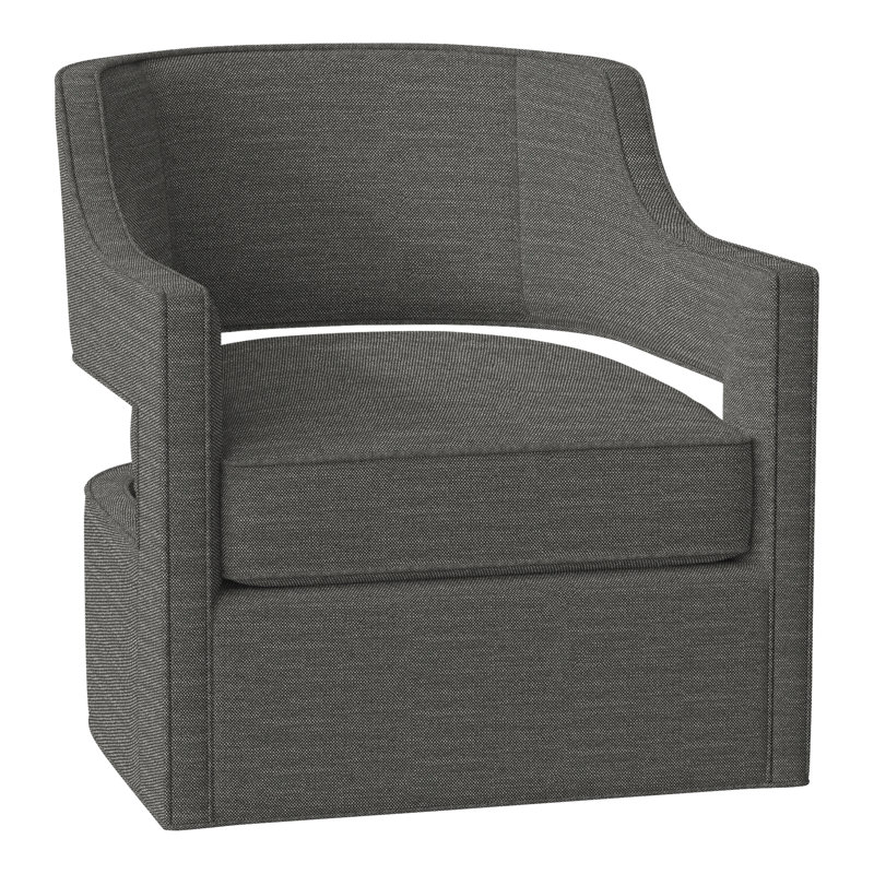 Phoebe Swivel Armchair, Perigold Ishi Platinum