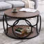 Table basse ronde 31,5 po avec tablettes de rangement à 2 niveaux Carnforth-997900810