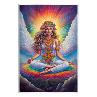Méditation parmi les nuages par l'esprit de l'arc-en-ciel