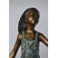 Copper and Metal Girl Holding Turtle Fountain