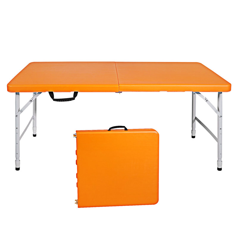 Table de camping portable pliante, Orange