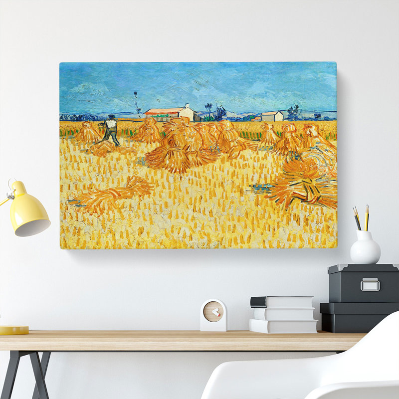 Harvest In Provence by Vincent Van Gogh - Wrapped Canvas, 40cm H x 60cm W x 3cm D
