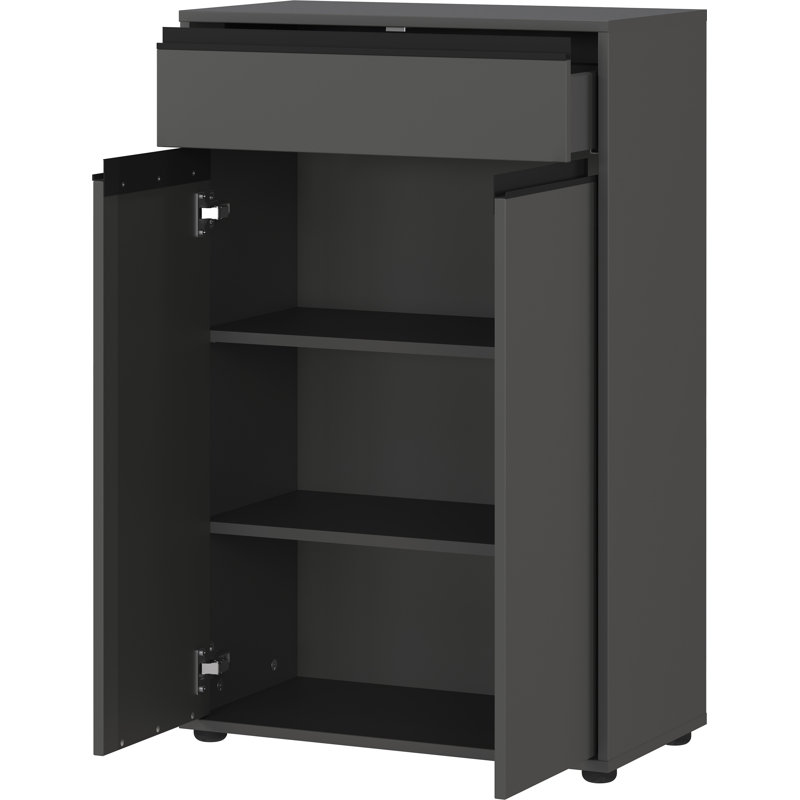 Beedon Tilt Protection Bathroom Cabinet, Stainless steel