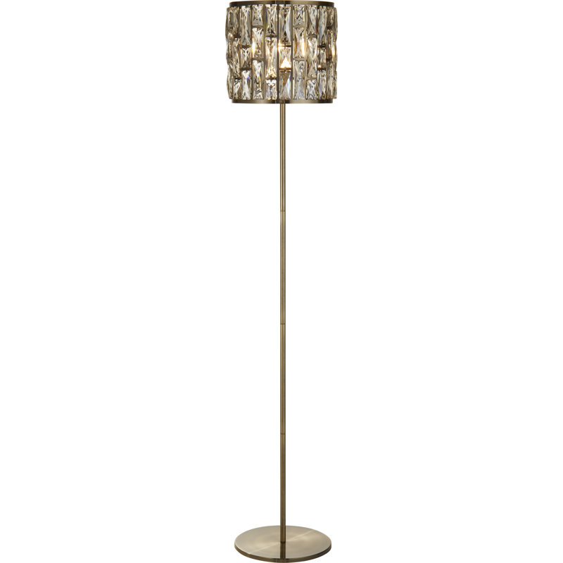 Magana 155cm Traditional Floor Lamp, Antique Brass