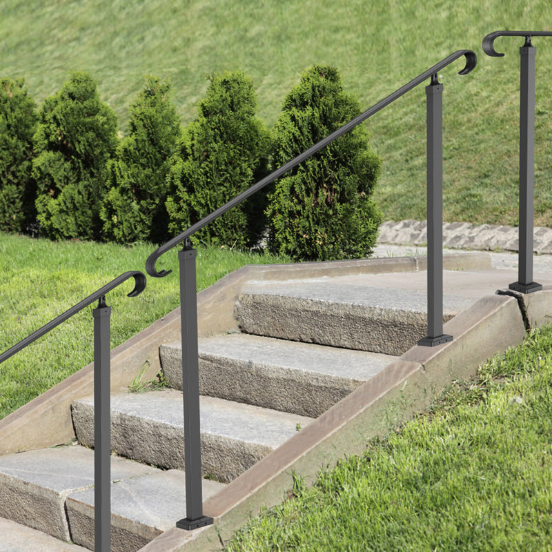 Rampe d'escalier en métal, H 37,5 po x l 55,1 po x P 5,3 po
