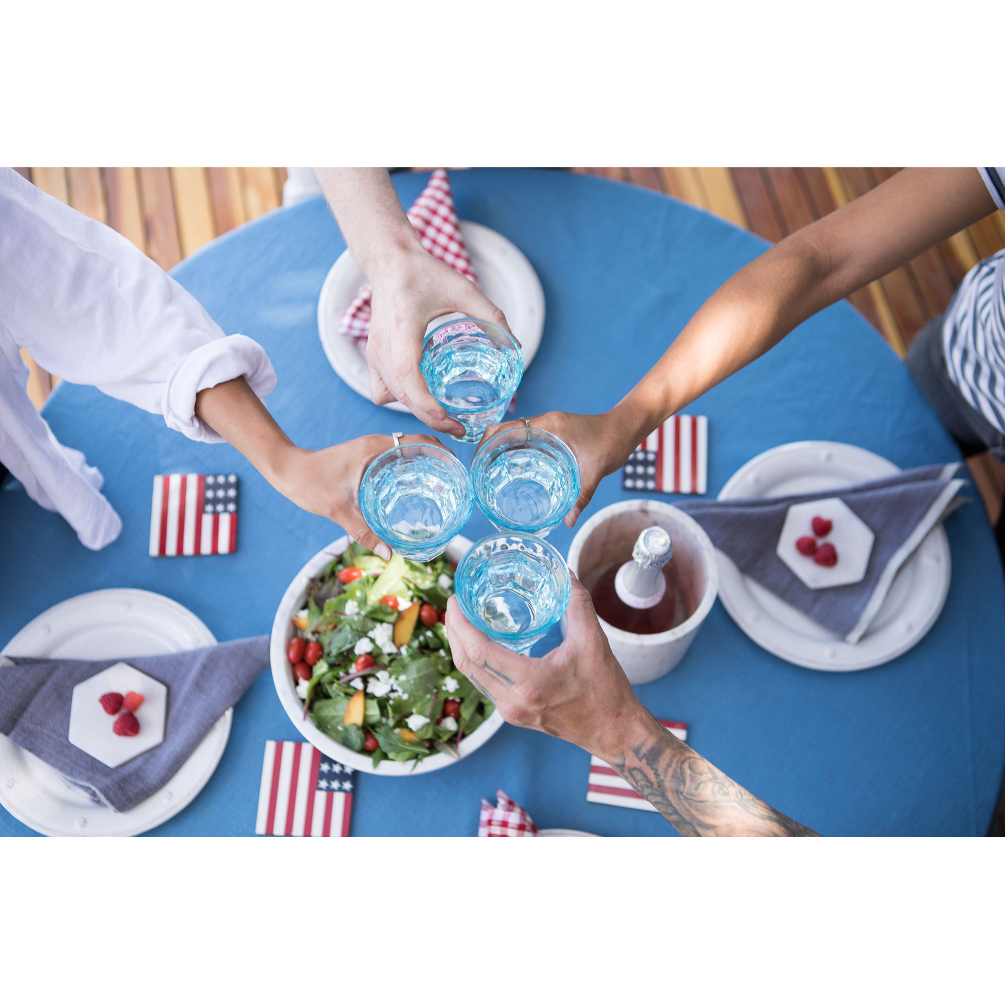 Veruca 6oz. Glass Drinking Glass Glassware, Blue