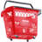 Plastic Rolling Shopping Trolley Basket On Wheels 6PCS 39L with Handle Red