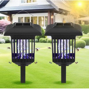 2 Pack Solar Hanging Lantern Lights - Outdoor Waterproof Decorative Lanterns with Switchable Warm/White LED Glow for Patio, Garden, Yard, Front Porch - Retro LED Lighting for Halloween, Holiday Decor (Set of 2)