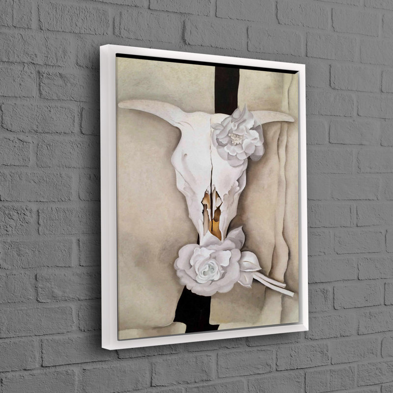 Print on Canvas, 110 cm H x 80 cm W, White, Framed Print without Mat