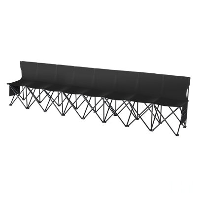 Chaise de camping pliante portative 8 places avec banc de transport