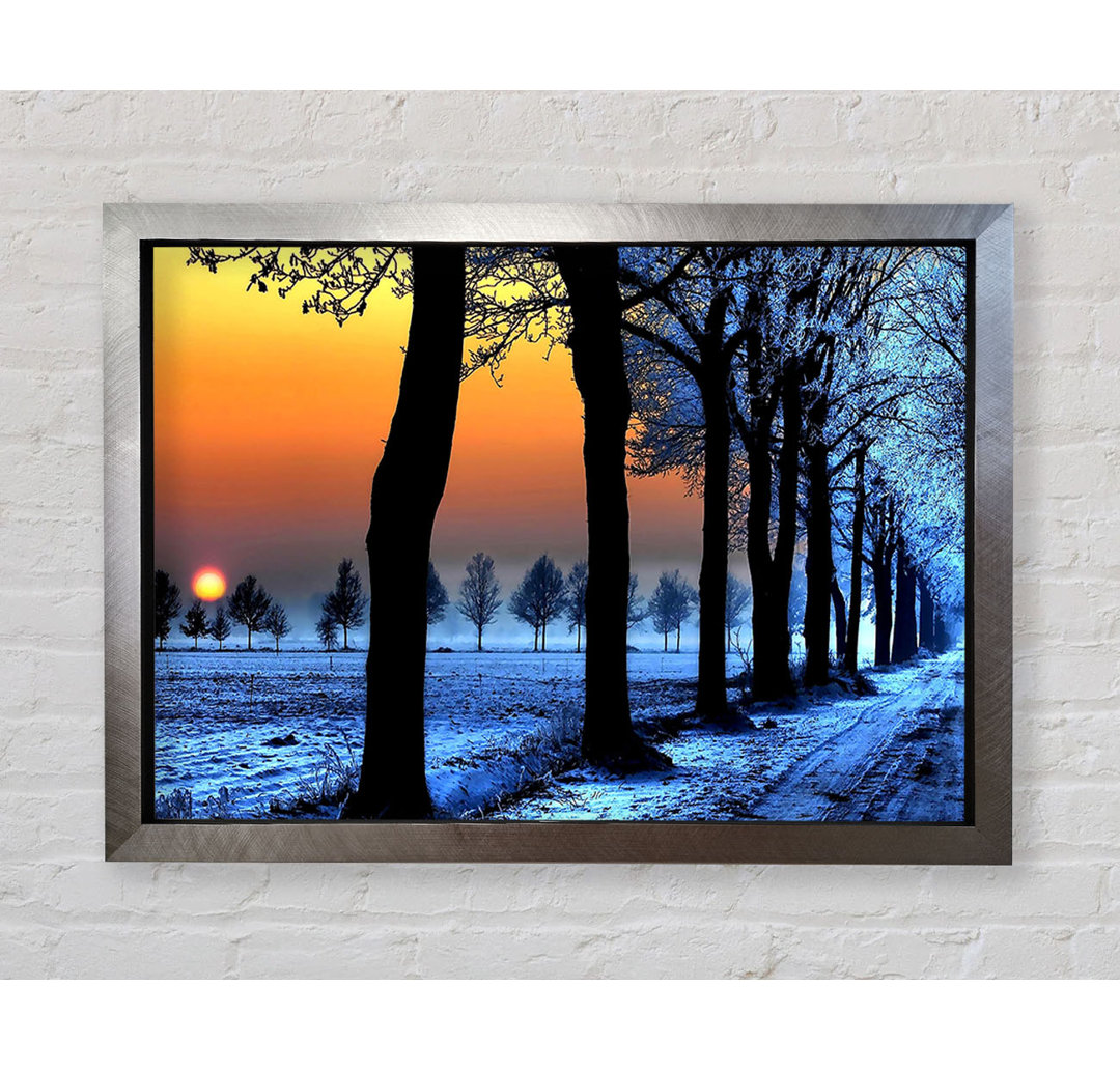 Winterlandschaft mit Himmel - Einzelne Bilderrahmen Kunstdrucke