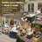 Sorella 7-piece Modular Outdoor Rattan Seating Set With Cushions, Swivel & Rocking Chairs, Outdoor Table With Integrated Lighting For Patio Or Backyard-1893690471-1893690392-1893690396