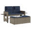 Banc de patio inclinable avec coussins vidaXL-99049280