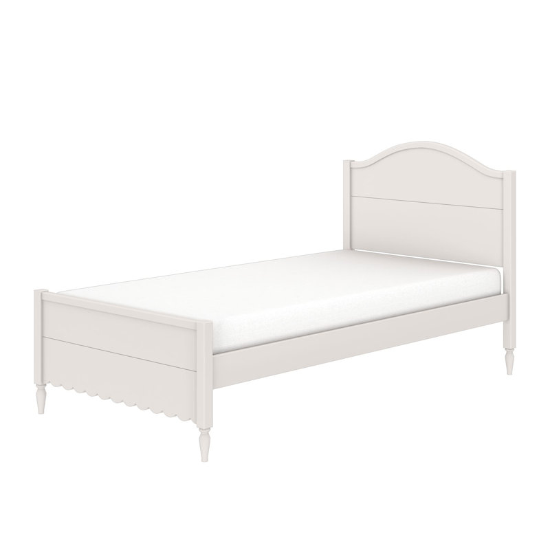 Lit simple Charlotte, Lin blanc, Lit simple