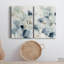 Indigo Ginkgo I - ensemble d'art textuel sur toile tendue 2 pièces-1896198805