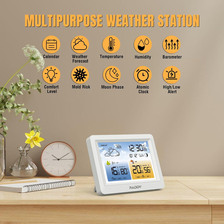 Raddy 17.91'' Solar Powered Wireless Outdoor Weather Station