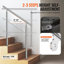 180.1 cm Handrails for Outdoor Steps 2 Crossbars Staircase for Porch Deck-127114881