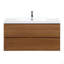 Meuble-lavabo flottant 42 po avec lavabo, meuble de rangement mural avec lavabo à surface solide et tiroirs à fermeture en douceur entièrement assemblés