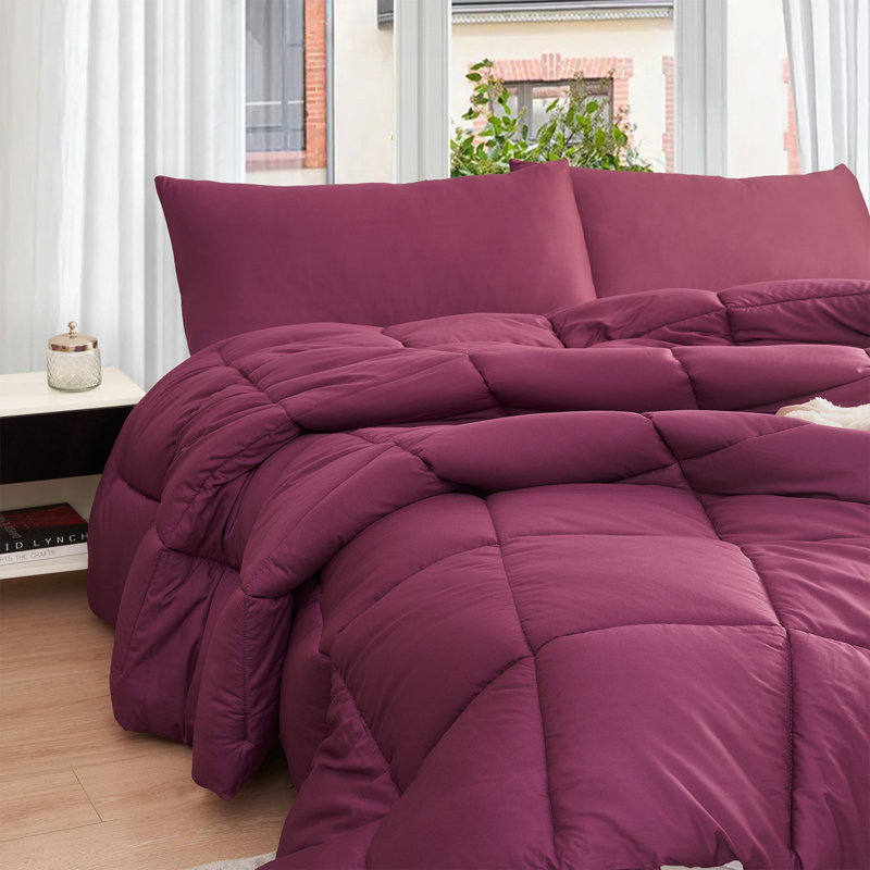 Ensemble d'édredon surdimensionné Sata Panda, California King Comforter + 4 Additional Pieces, Rouge
