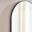 Miroir mural ovale en métal noir-878369795