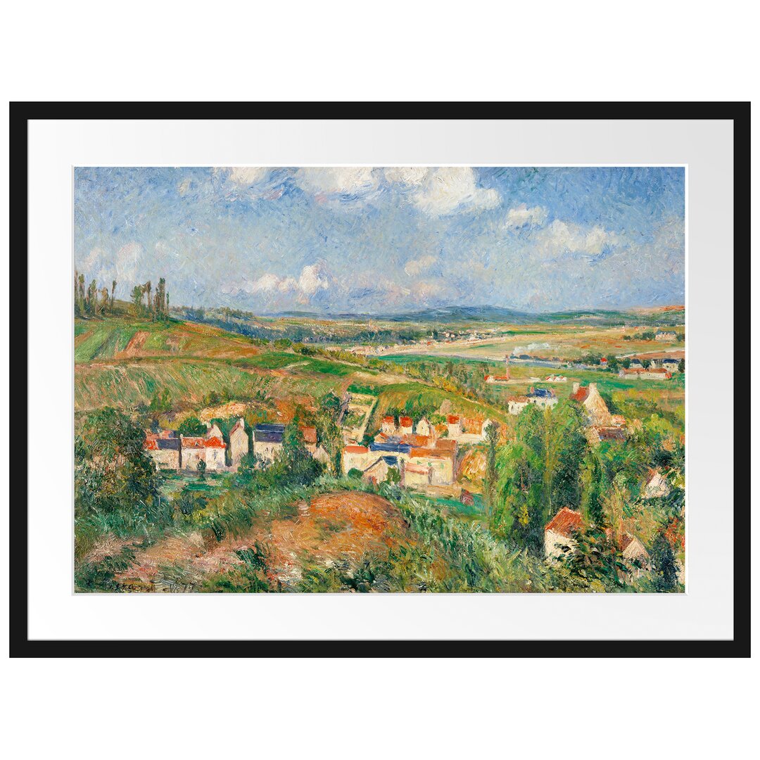 Gerahmter Kunstdruck L'hermitage En Été Pontoise von Camille Pissarro