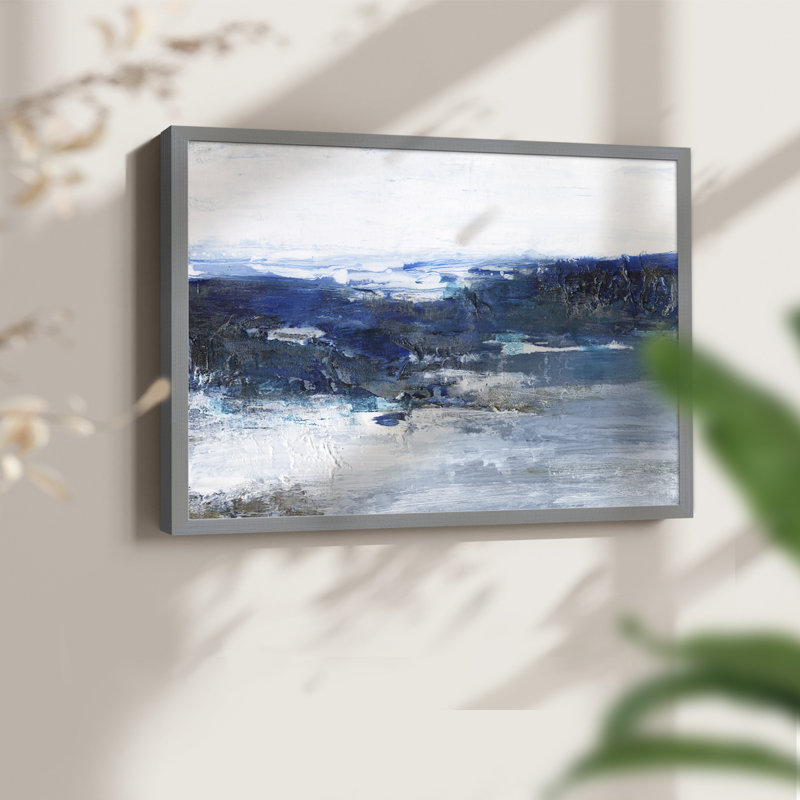 Mysterious Sea II - Reproduction encadrée - Restickable, Gris, H 11 po x l 14 po