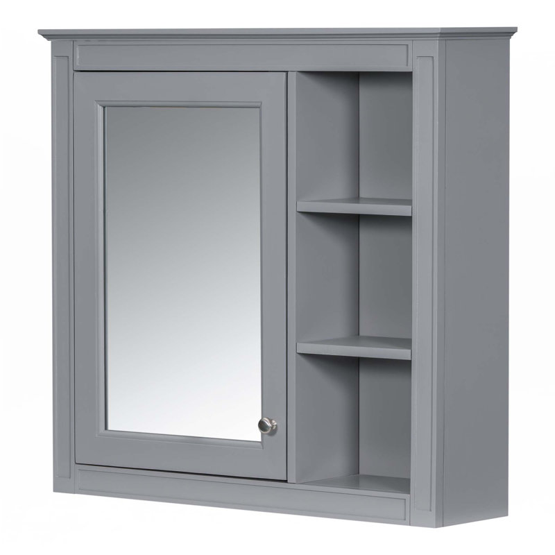 Armoire de rangement murale pour salle de bain, Gris