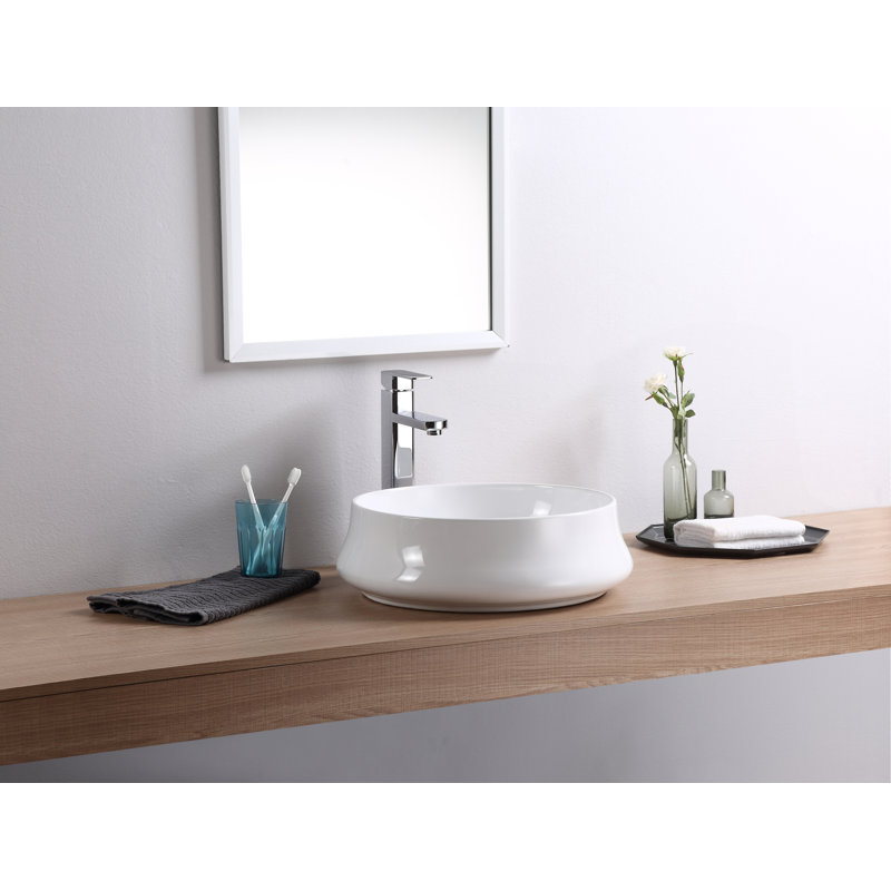 Vitreous China Circular Vessel Bathroom Sink