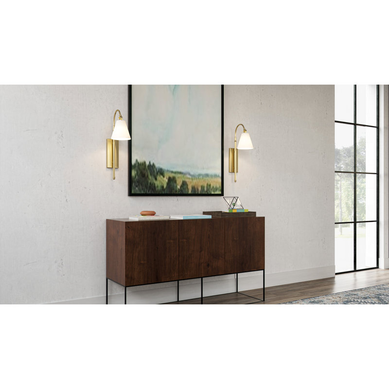 Jidava Steel Wallchiere, Brushed Nickel