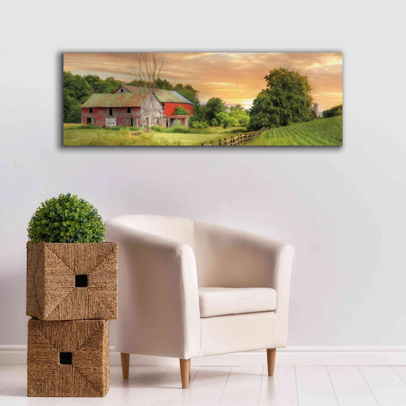 «Greener Pastures» par Lori Deiter, art mural sur toile, L 60 po x H 20 po