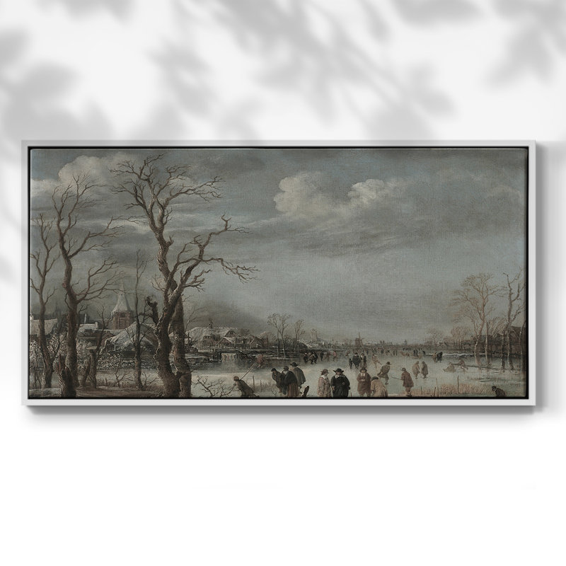 Série paysage - DZV - Toile tendue avec châssis encadré - Prêt à être accroché, H 21 po x l 41 po, Blanc