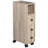 Kleankin Freestanding Compact Design Bathroom Cabinet With 2 Open Cabinets, 1 Door Cabinet, 1 Drawer And 4 Rolling Wheels, Oak Grain Color