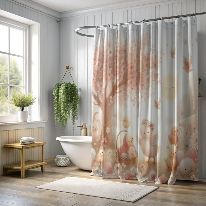 Rideau de douche 1 pièce Cute Sprout, H 74 po x l 71 po