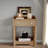 Retro Style Nightstand With 1 Drawer, An Open Shelf, Turned Legs And Metal Handles