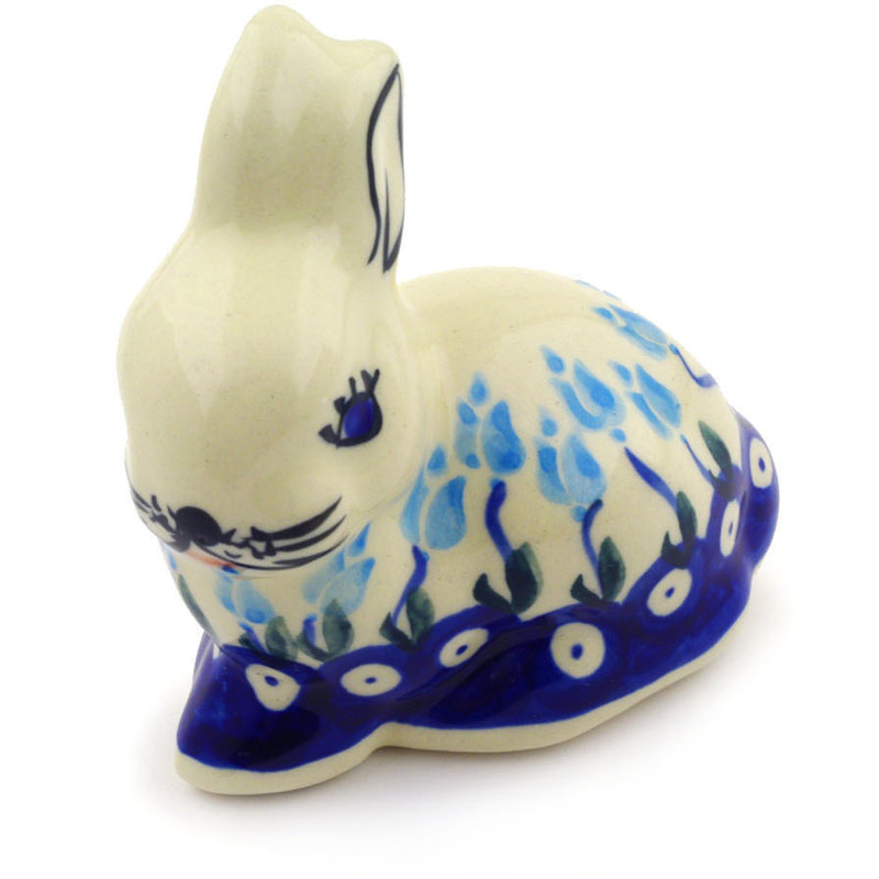 Figurine lapin floral