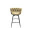 De 2 tabourets de bar bruns. Cuir technique, cadre pivotant à 360 °, siège rembourré pour bars, tavernes, tabourets de restaurant en brun. Tabouret de comptoir Cafés, Fermes