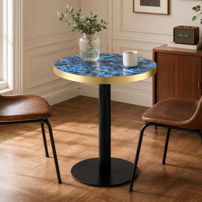 Modern Round Coffee Table with Light Luxury Design