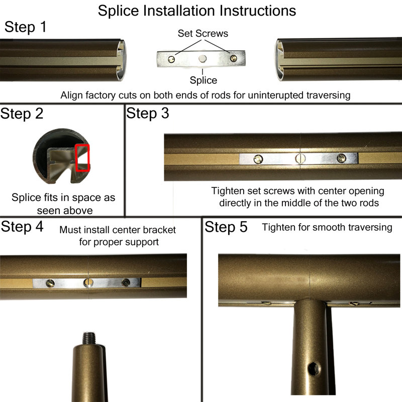 Tringle à rideaux simple 2,5 po Ilayah