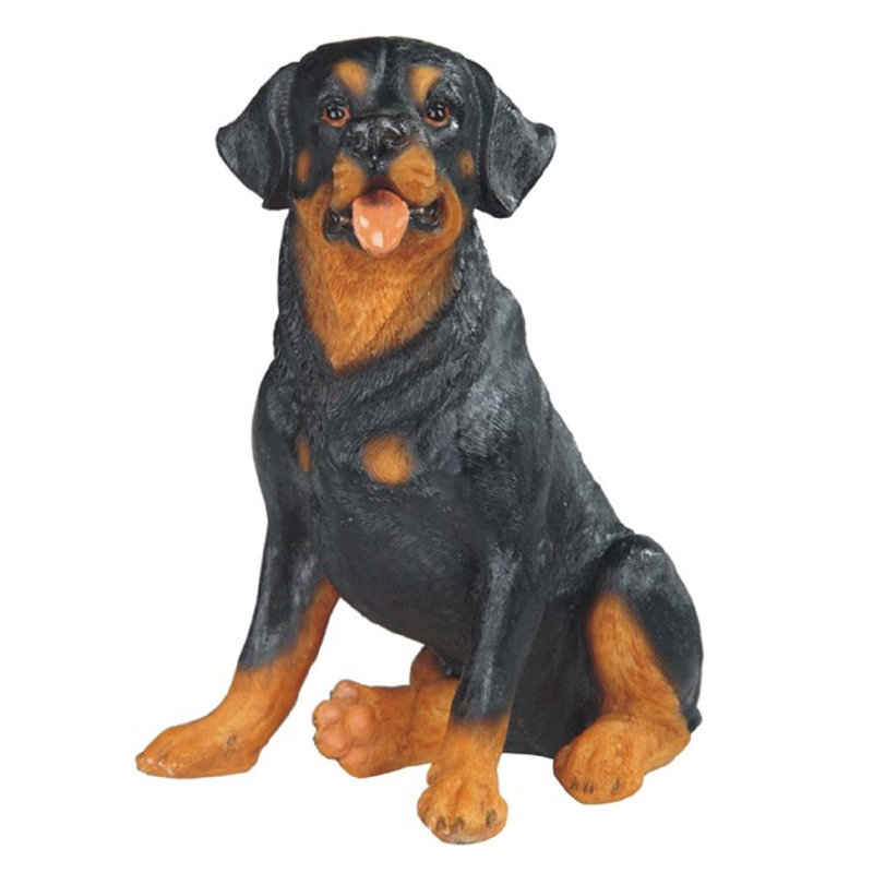 Figurine Rottweiler assise