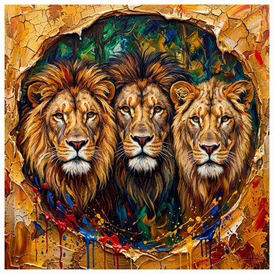 Rideaux de douche Three Majestic Lions