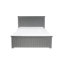Lit plateforme en bois massif à profil bas Nantucket avec pied de lit assorti-106894954-83257615
