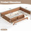 Lit pour enfants Montessori avec garde-corps pleine longueur, lit pour tout-petit en bois massif-824559472-824559478